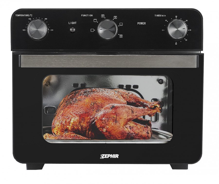 Zephir ZHC24FA FORNO + FRIGGITRICE AD ARIA 2in1 24LT 1700W NERO - Dometico Zephir ZHC24FA FORNO + FRIGGITRICE AD ARIA 2in1 24LT 1700W NERO